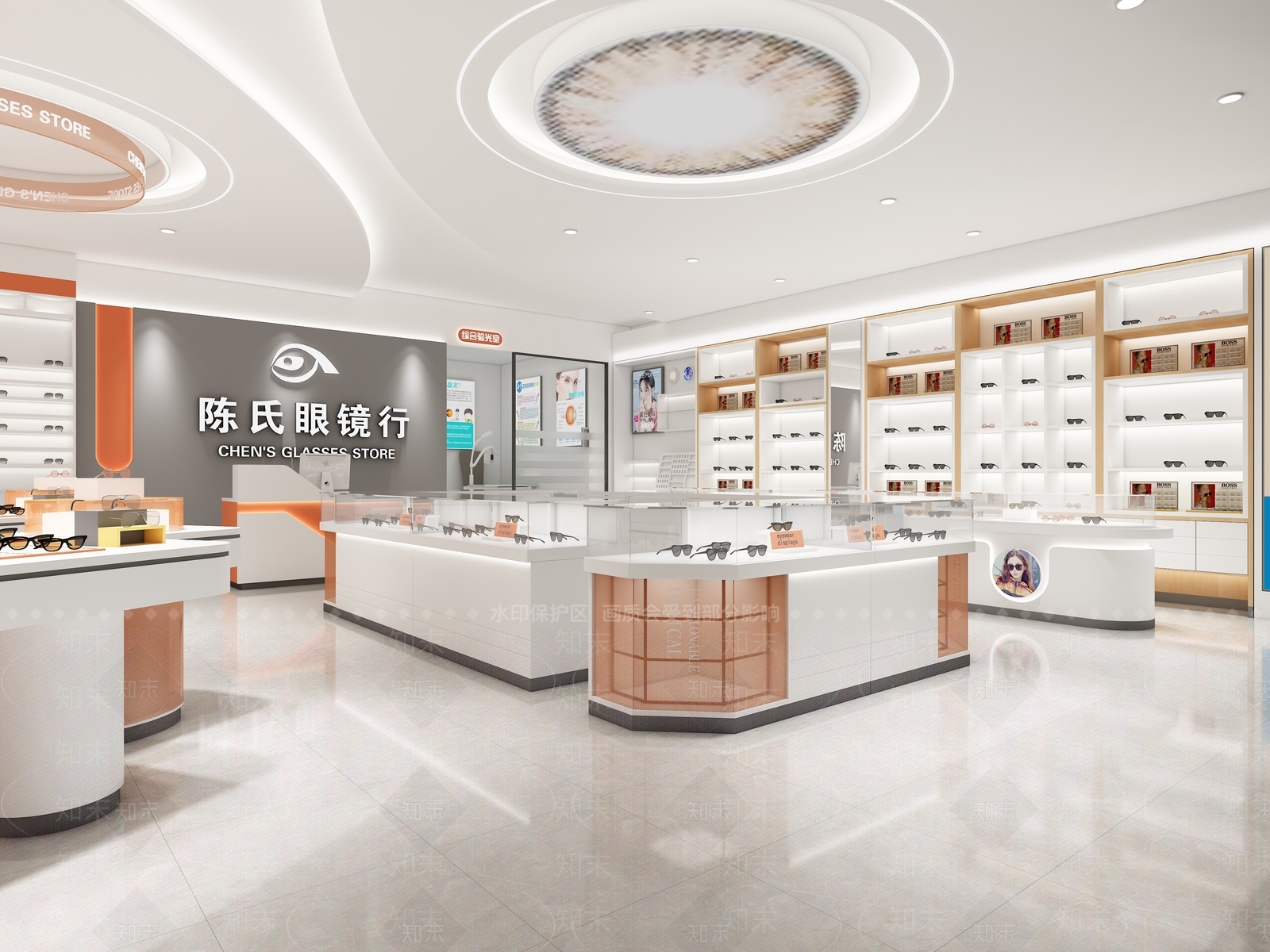 现代简约眼镜店3D模型下载【ID:1202833144】