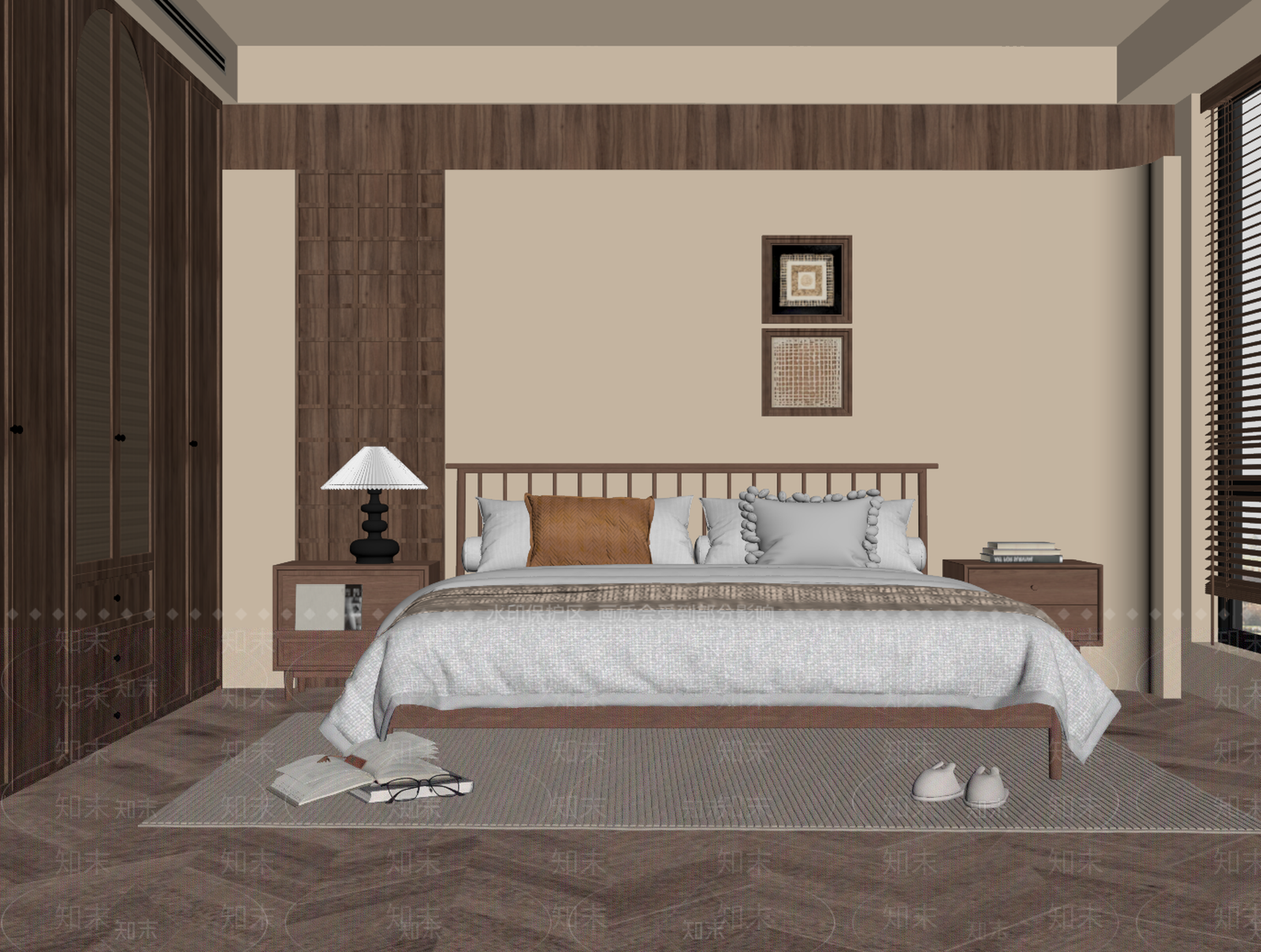 棕色框装饰画挂画组合SU模型下载【ID:1227274515】