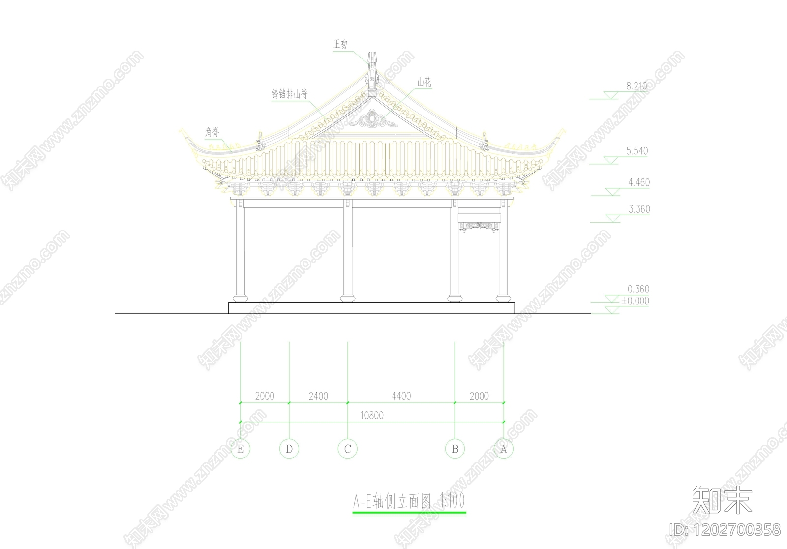 仿古建筑cad施工图下载【ID:1202700358】