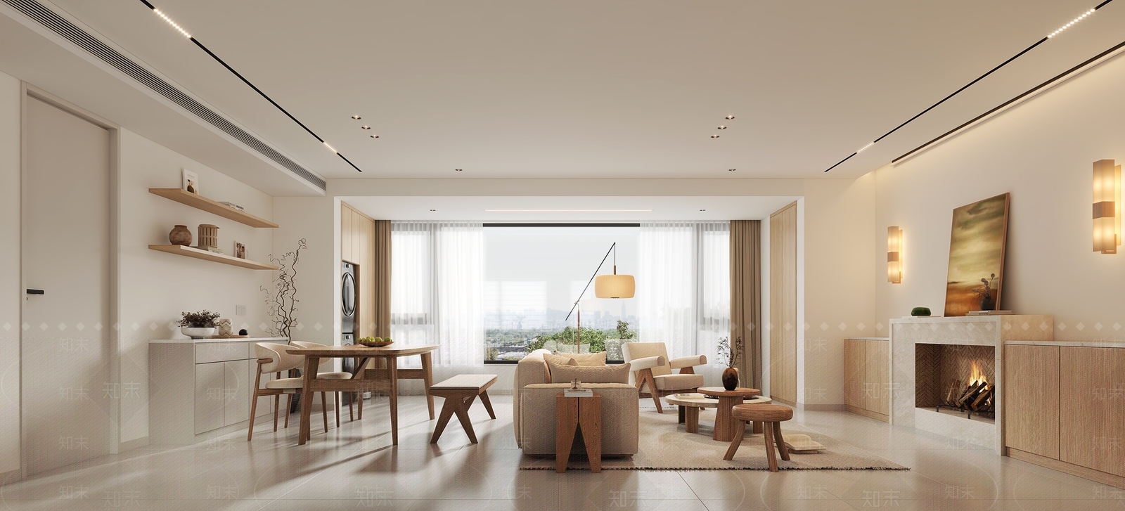 侘寂家居客厅3D模型下载【ID:1202701002】