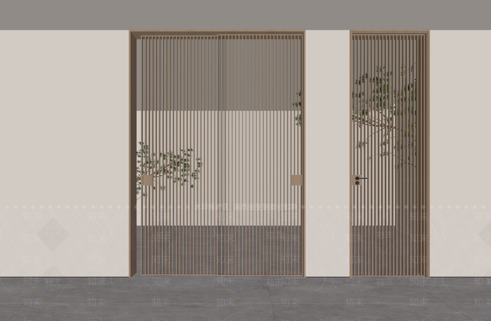 现代推拉门SU模型下载【ID:1202708754】