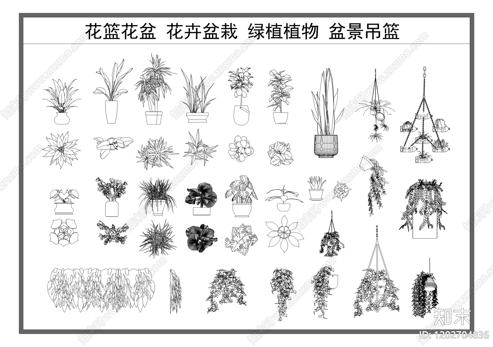 现代绿植施工图下载【ID:1202704836】