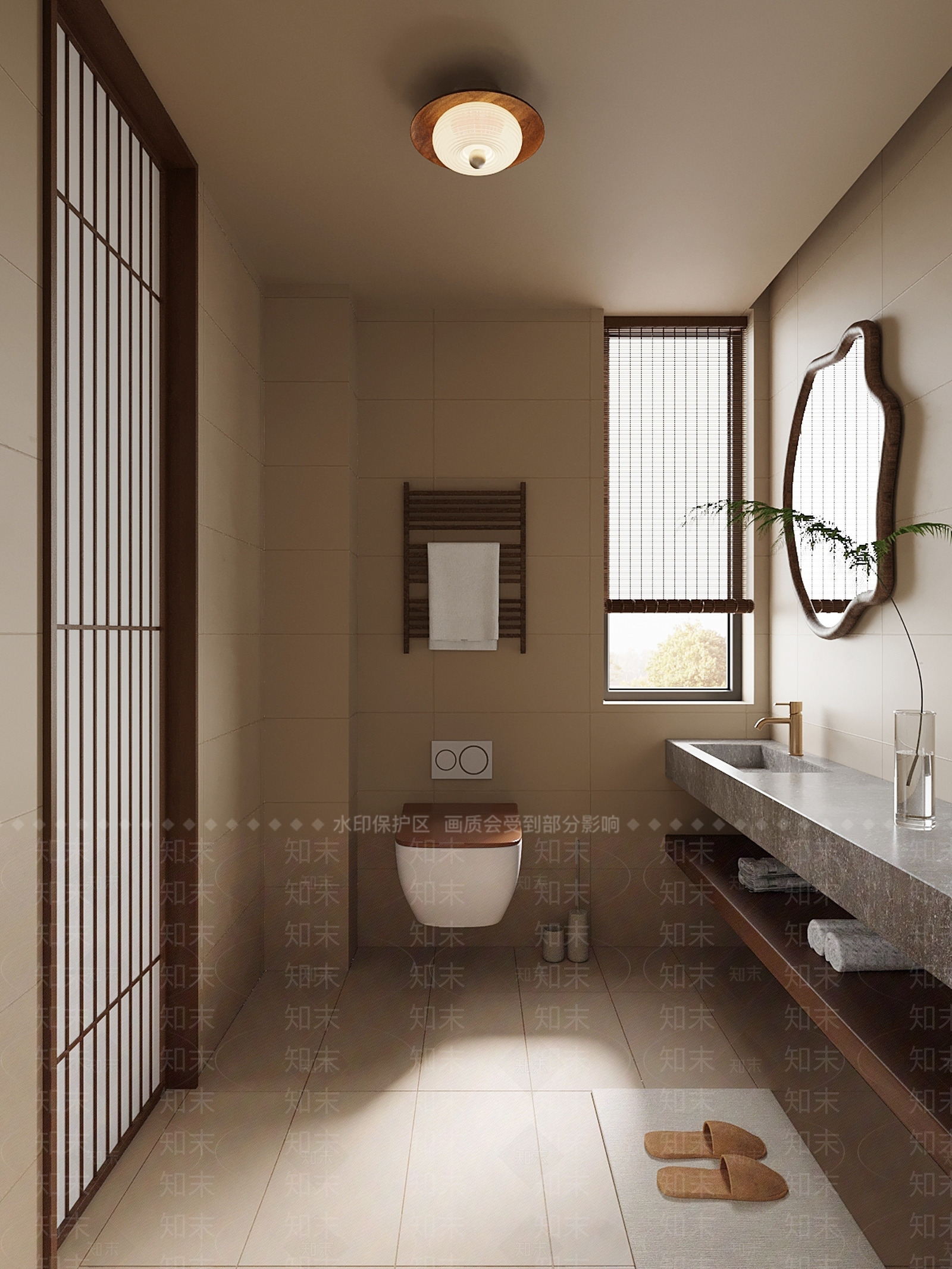 新中式卫生间SU模型下载【ID:1202797412】