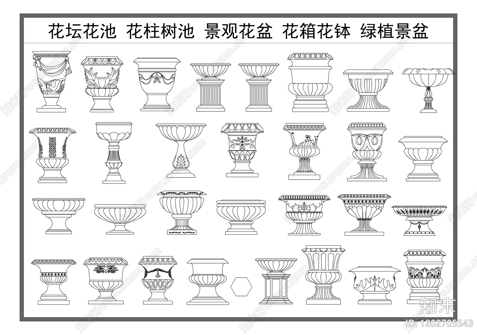 现代综合硬装构件图库施工图下载【ID:1202705543】