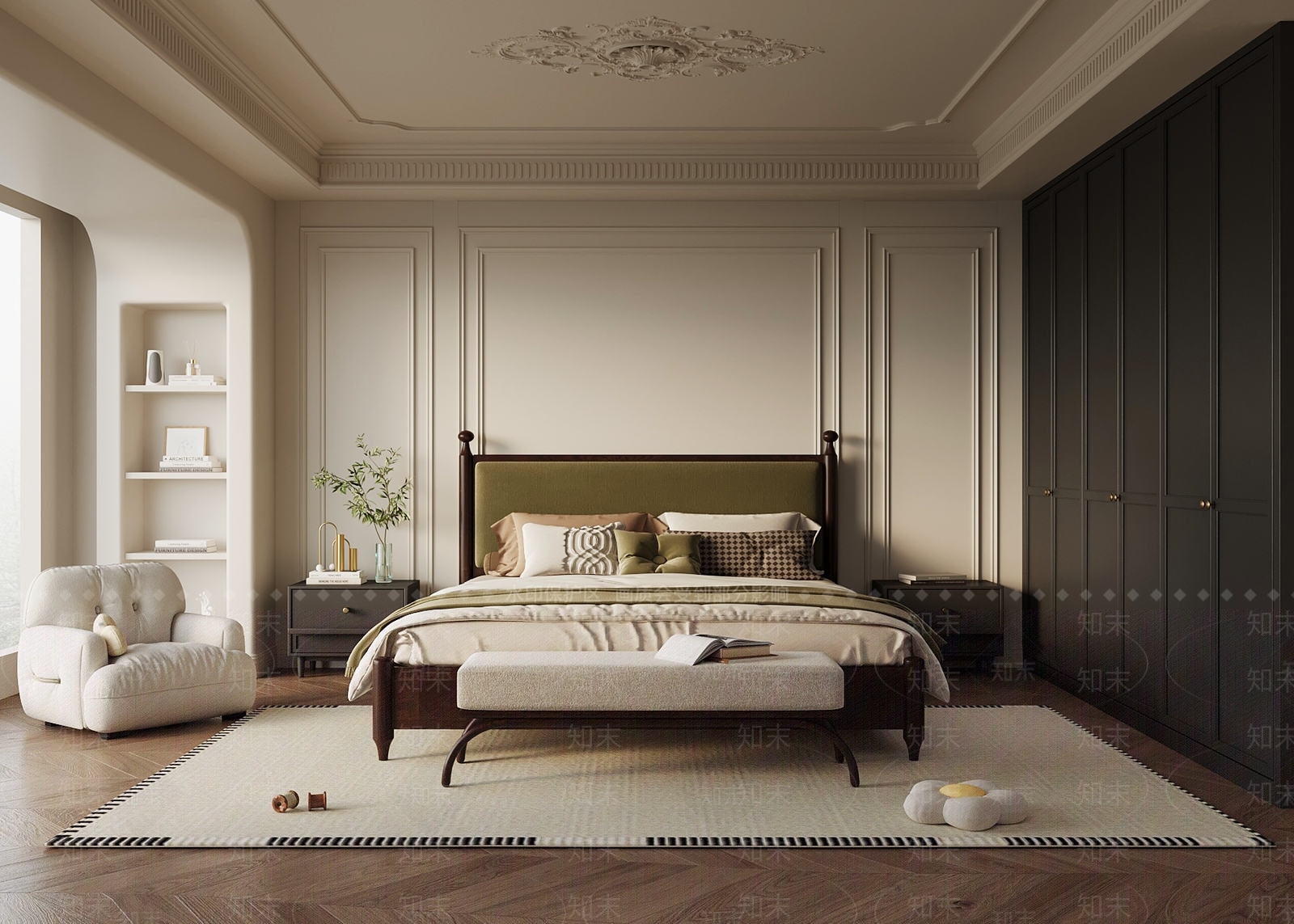 法式复古家居卧室3D模型下载【ID:1202705855】