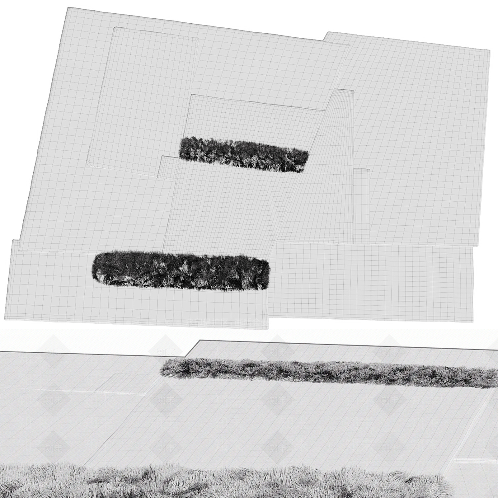 现代奶油地毯3D模型下载【ID:1202705803】
