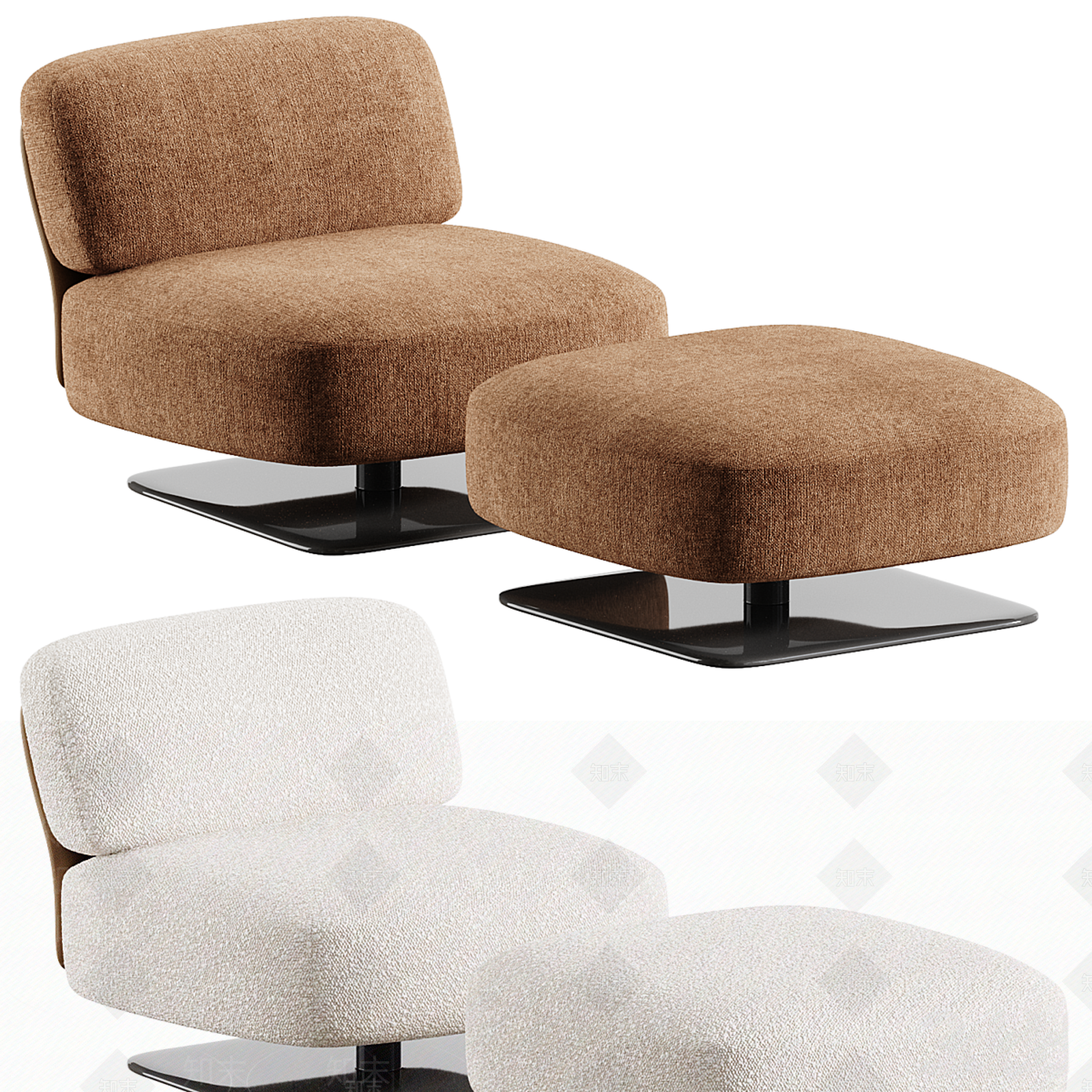 现代意式休闲椅3D模型下载【ID:1202705937】