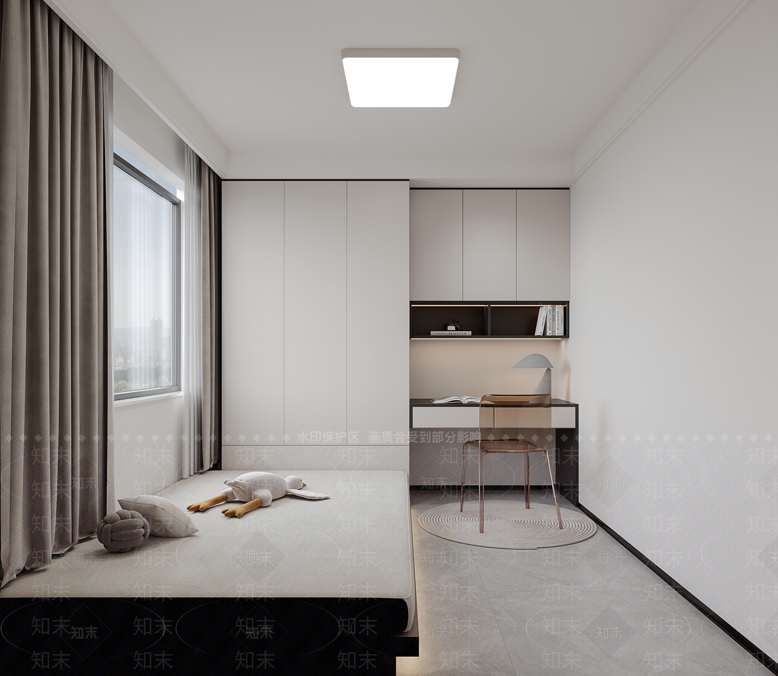 现代榻榻米卧室3D模型下载【ID:1202707415】