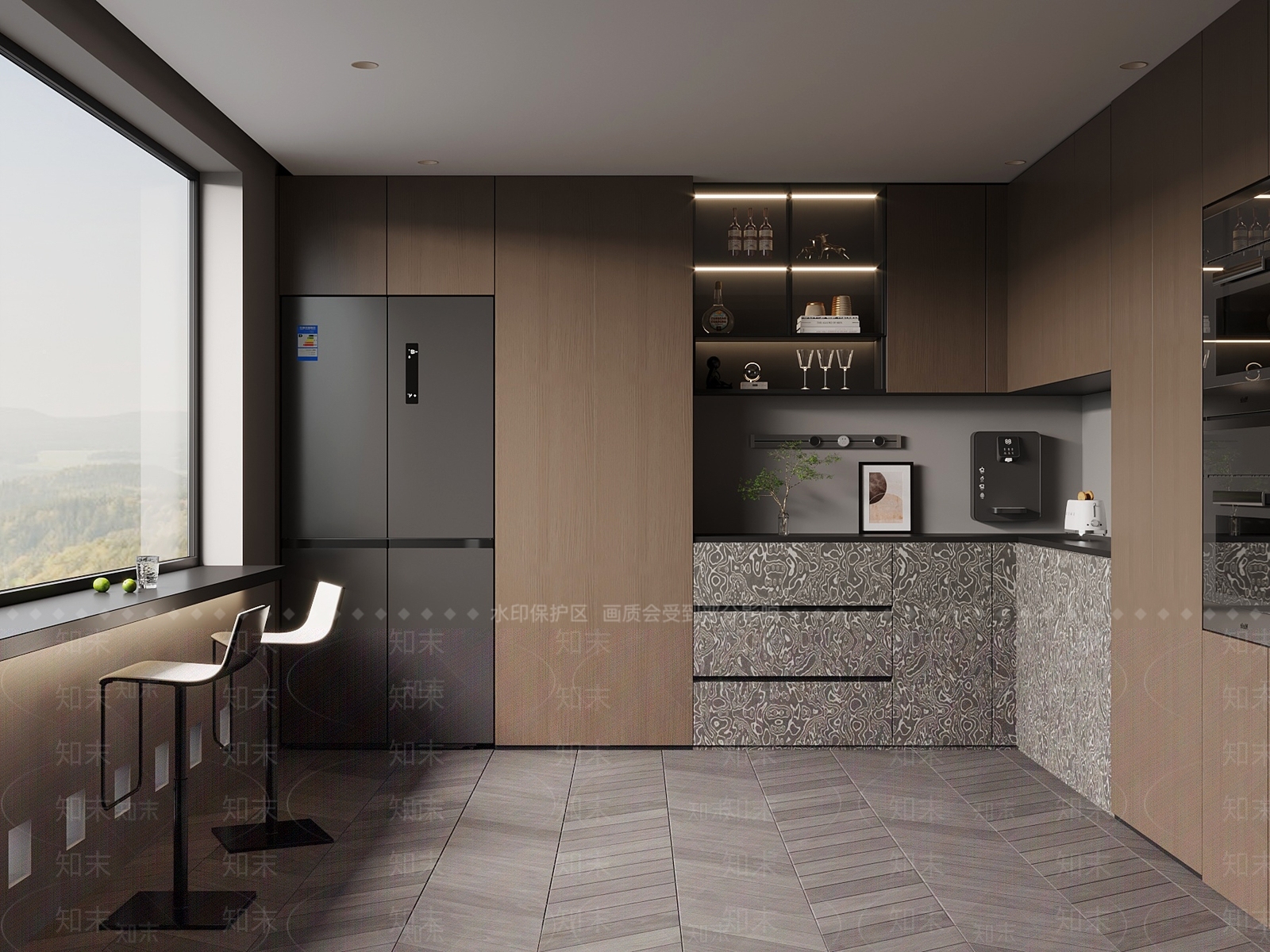 现代意式茶水间3D模型下载【ID:1202707454】