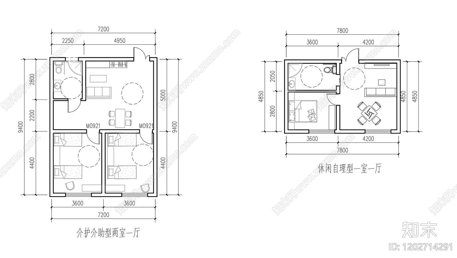 老年住宅施工图下载【ID:1202714291】