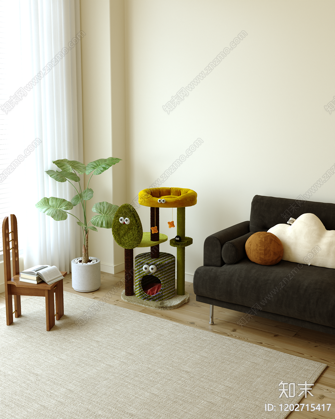 猫爬架3D模型下载【ID:1202715417】