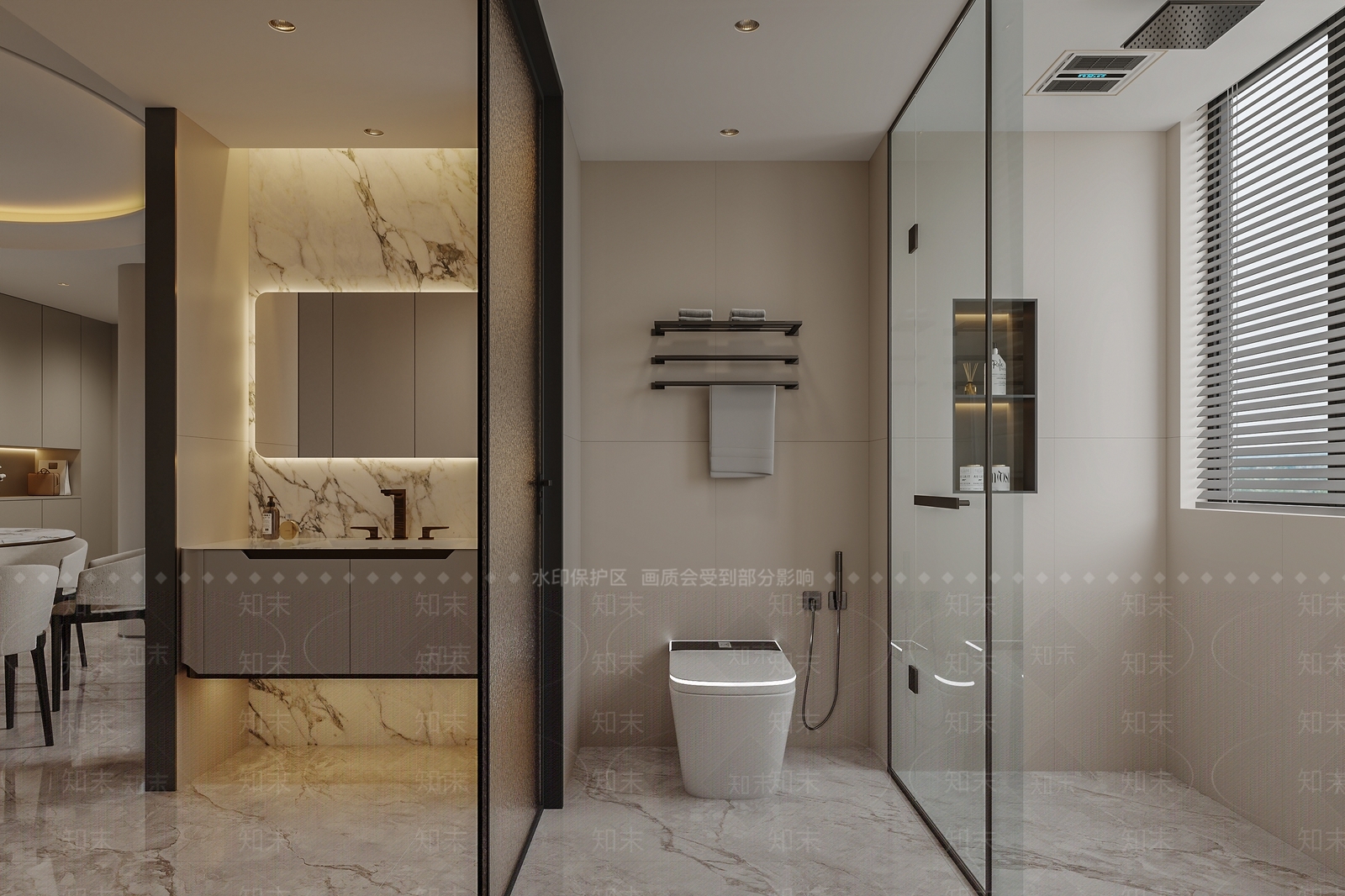 现代轻奢卫生间3D模型下载【ID:1202715862】