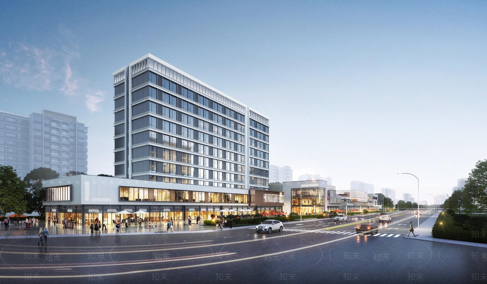 现代人才公寓SU模型下载【ID:1202716676】