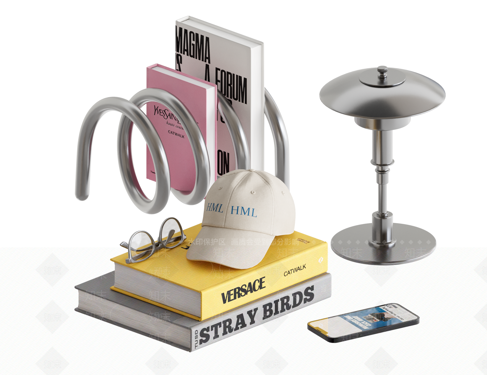 复古极简摆件组合3D模型下载【ID:1202719941】