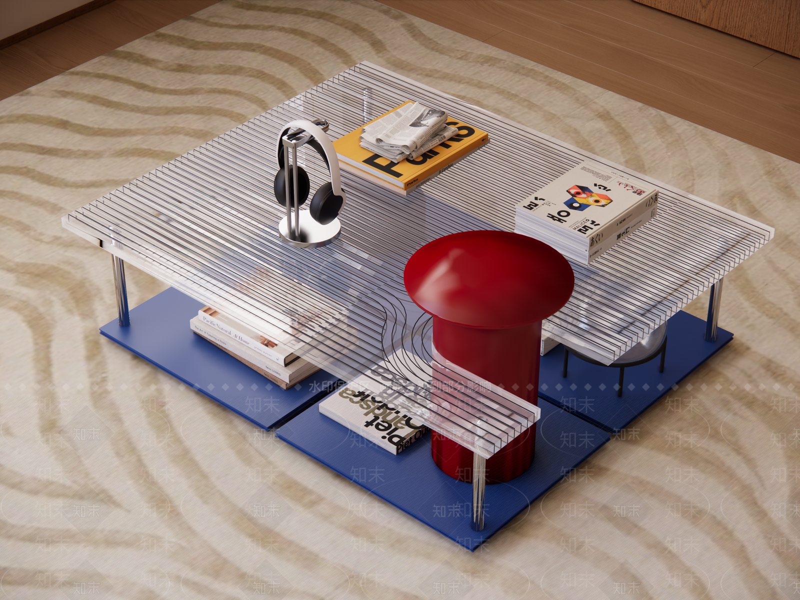 现代茶几SU模型下载【ID:1202720254】