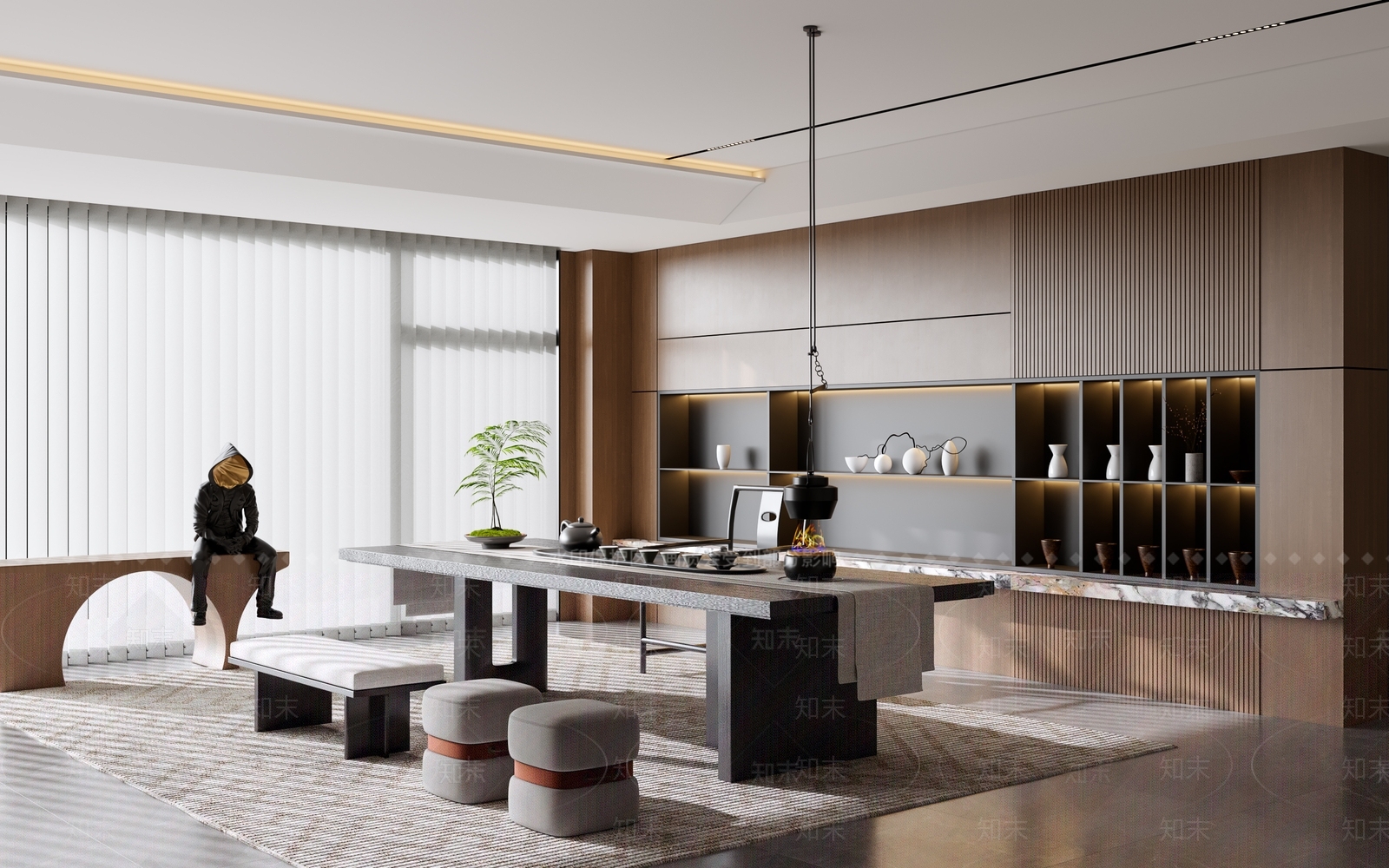 现代意式茶室3D模型下载【ID:1202720367】