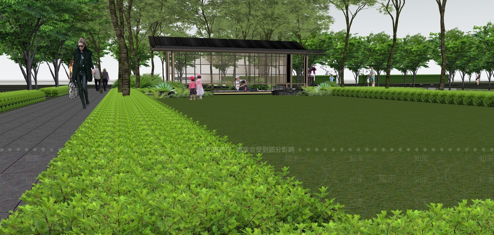 新中式日式小公建SU模型下载【ID:1202720497】
