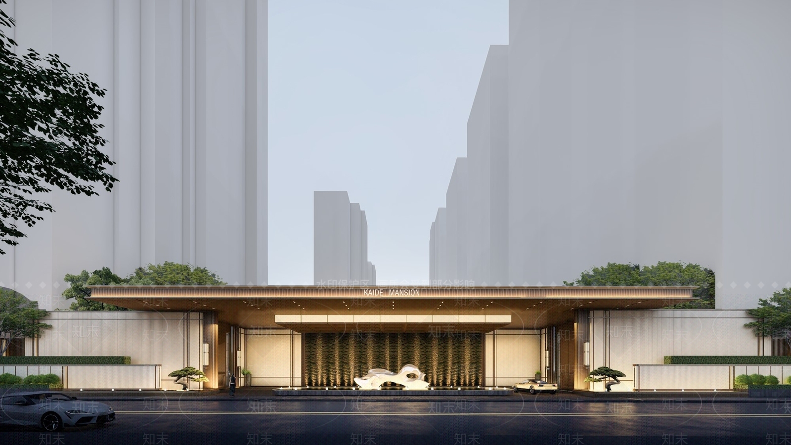 现代小区建筑SU模型下载【ID:1202720515】