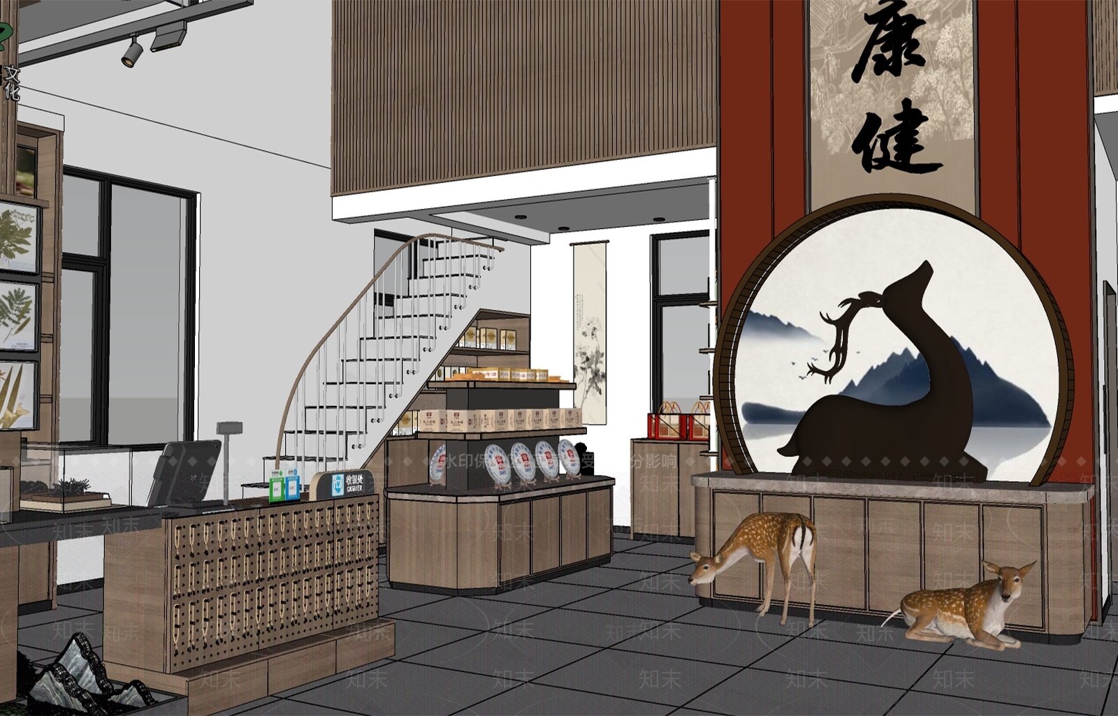 中式简约玩具礼品店SU模型下载【ID:1202720836】