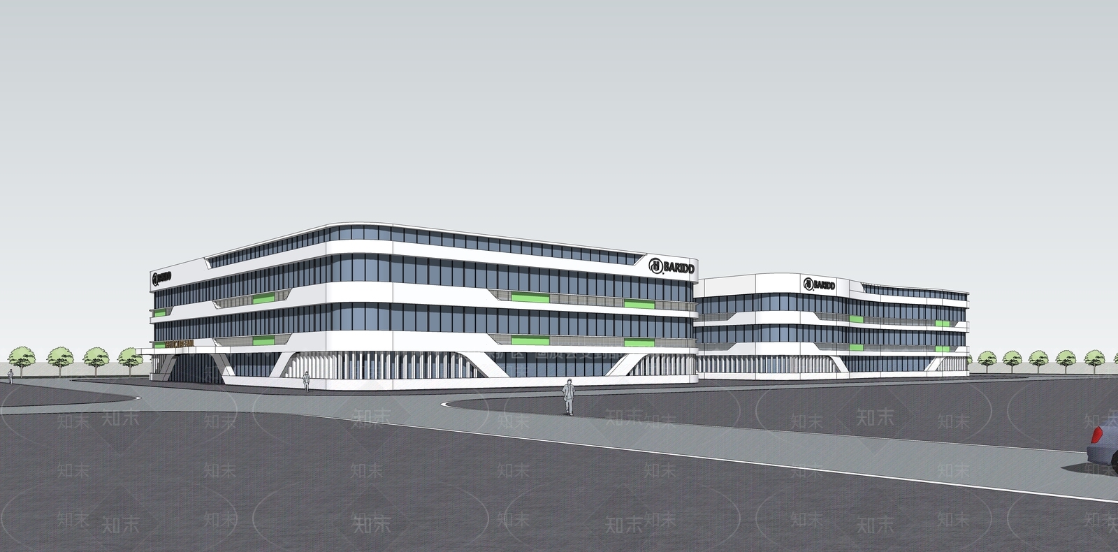 现代办公楼SU模型下载【ID:1202724130】