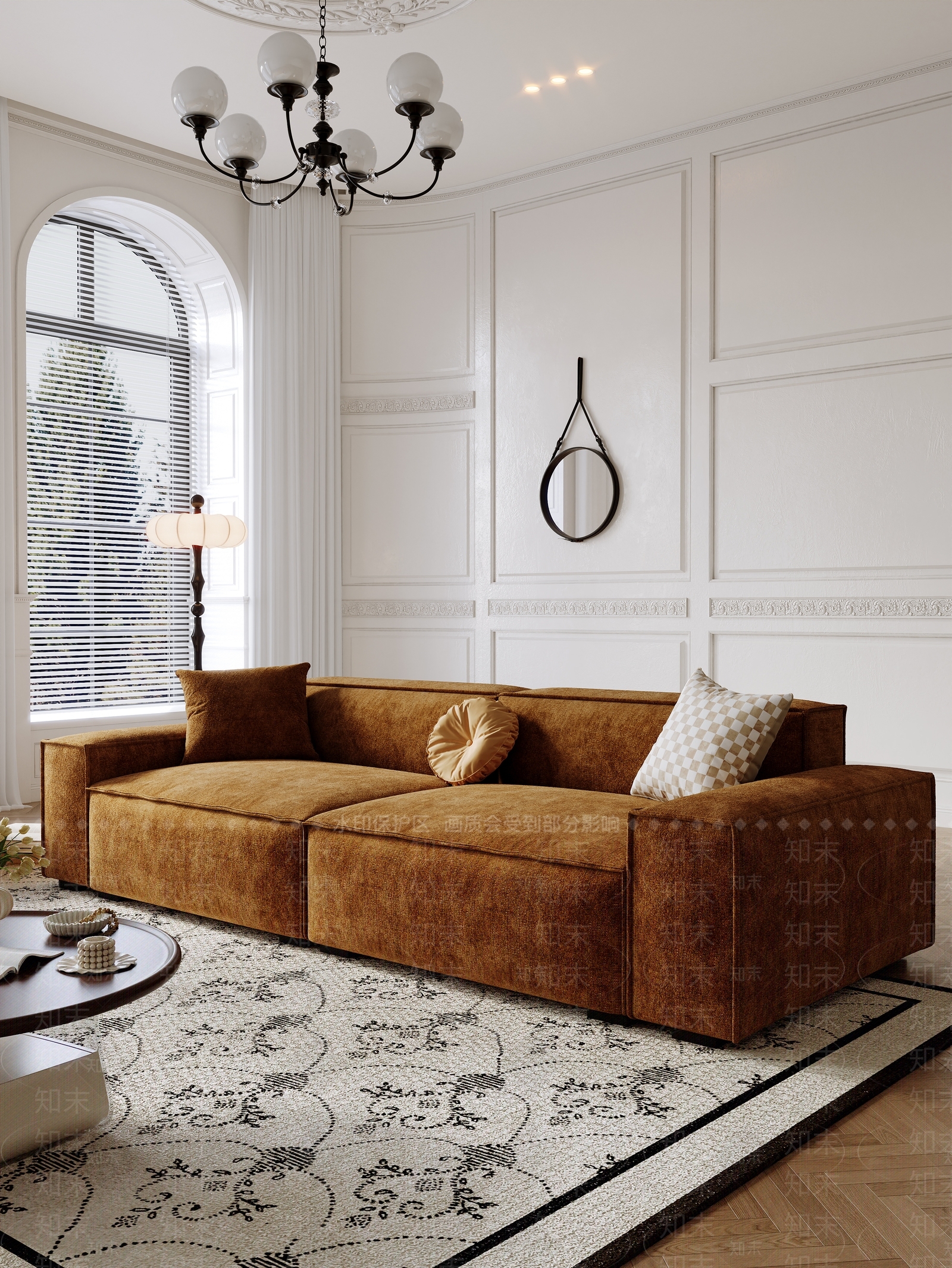 法式复古多人沙发3D模型下载【ID:1202725403】