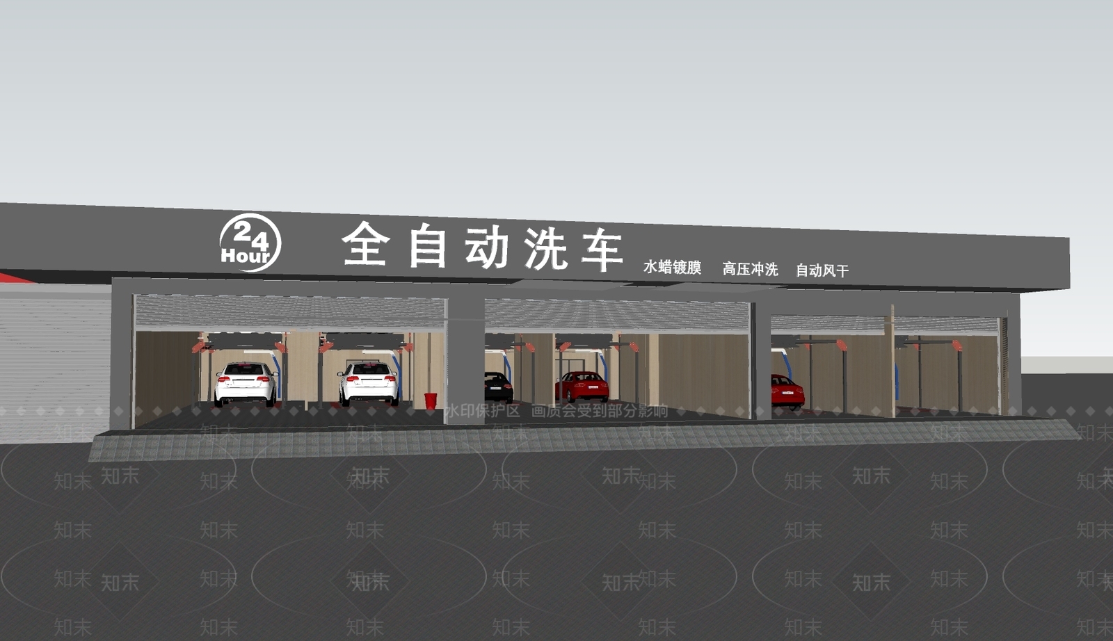 现代简约汽车4S店SU模型下载【ID:1202857674】