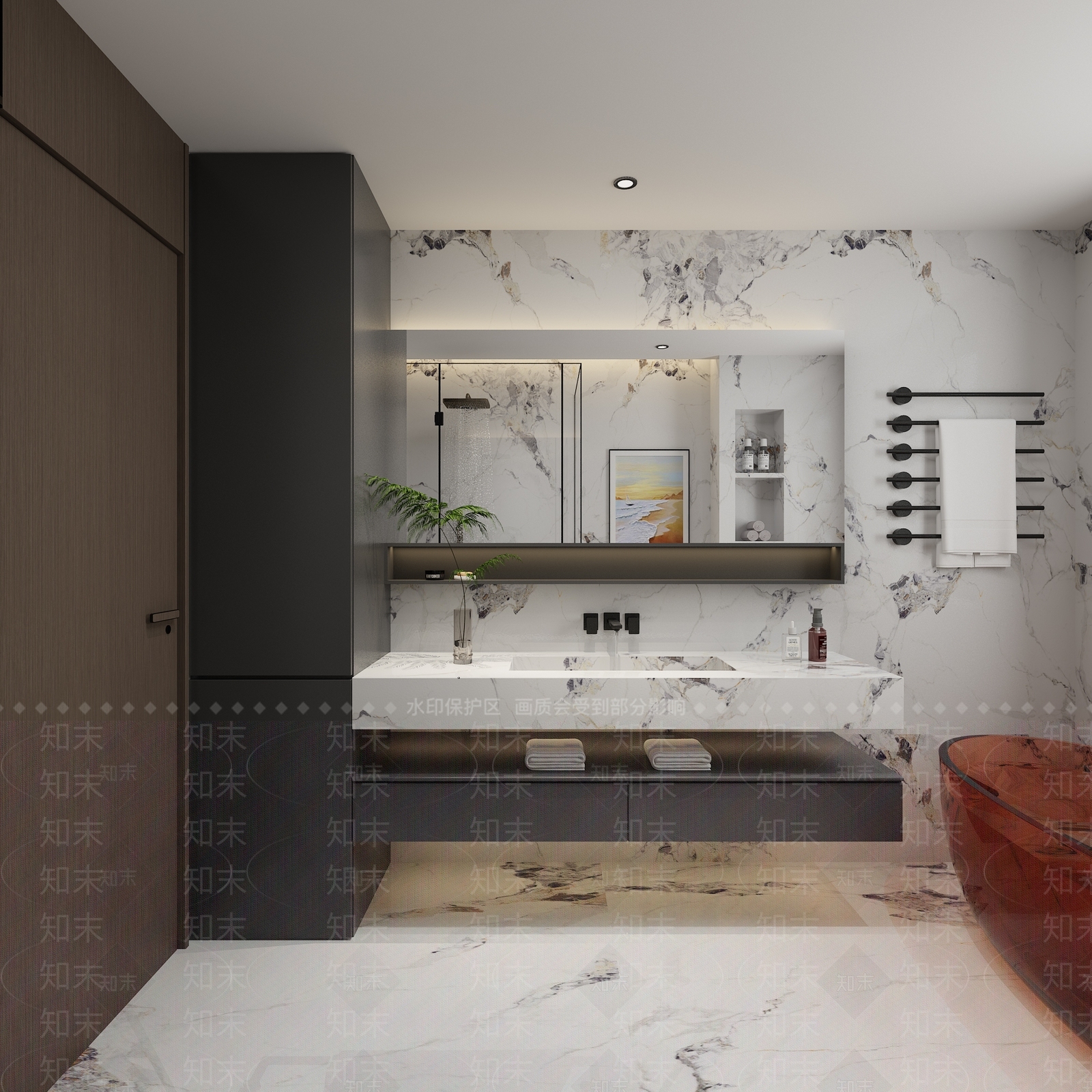 现代意式卫生间3D模型下载【ID:1202729365】