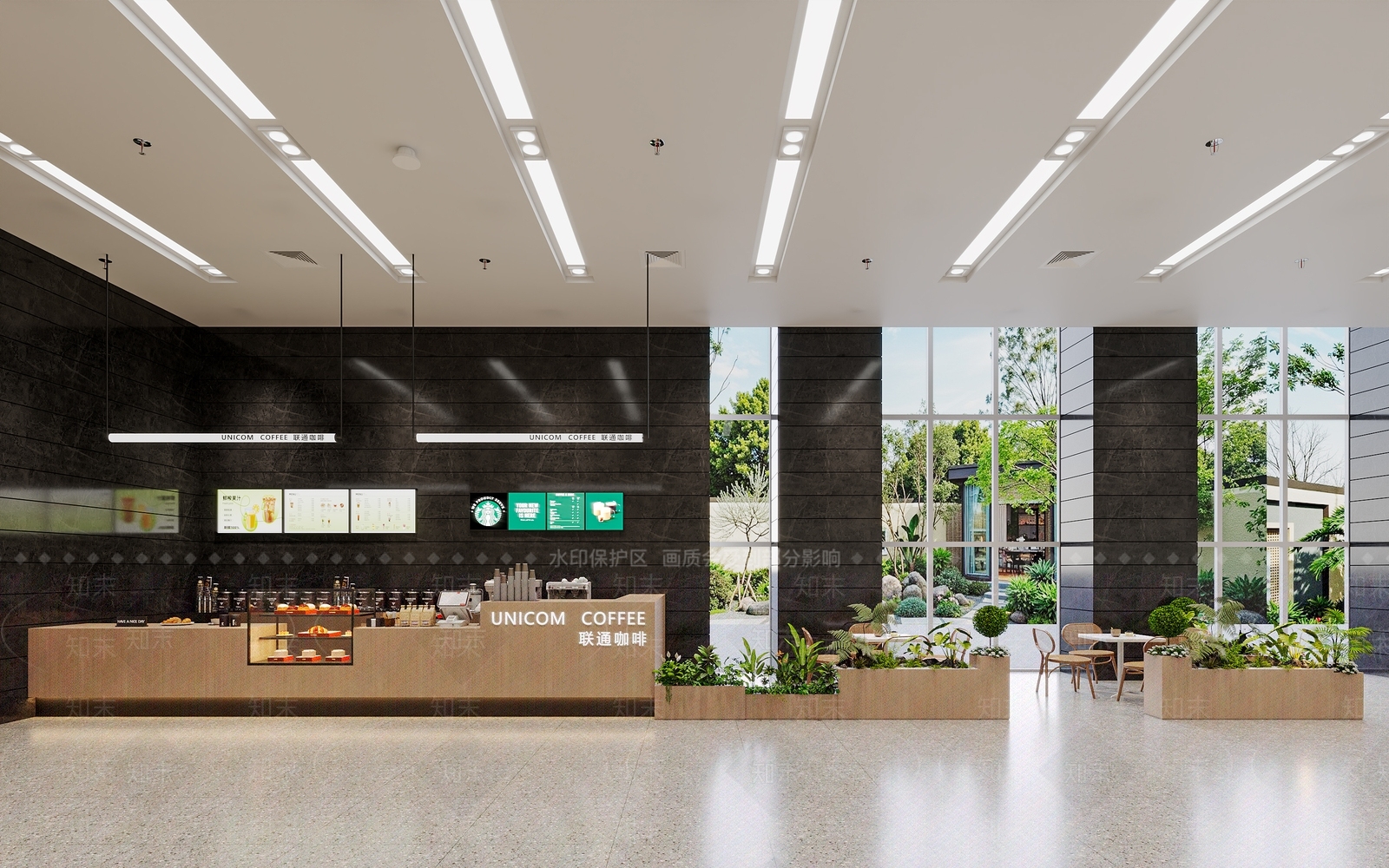 现代复古咖啡厅3D模型下载【ID:1202732049】