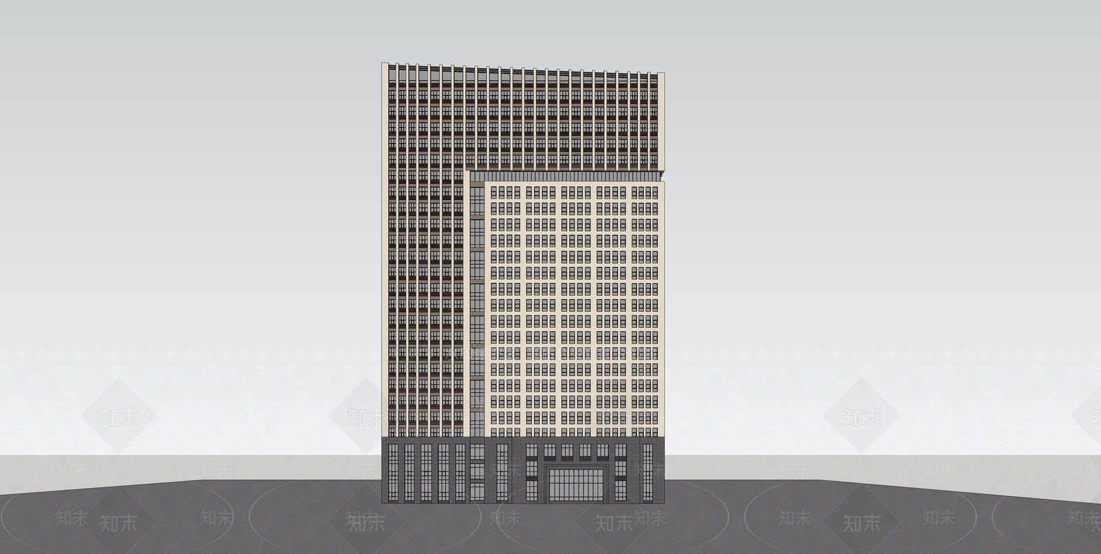 现代欧式办公楼SU模型下载【ID:1202732559】