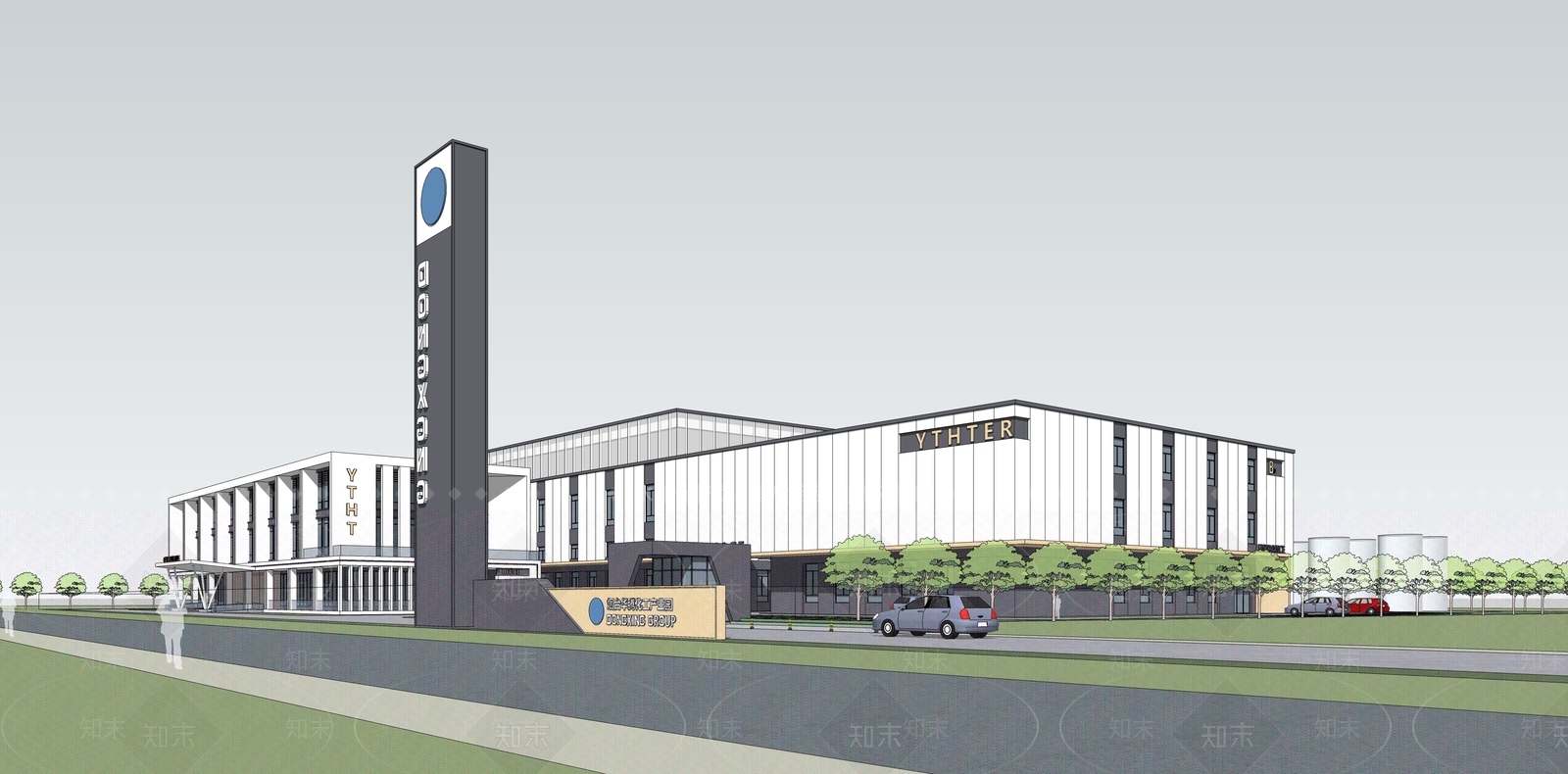 现代厂房SU模型下载【ID:1202733169】