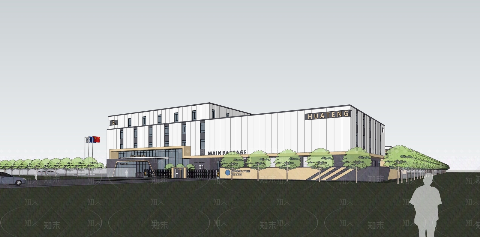 现代厂房SU模型下载【ID:1202733284】