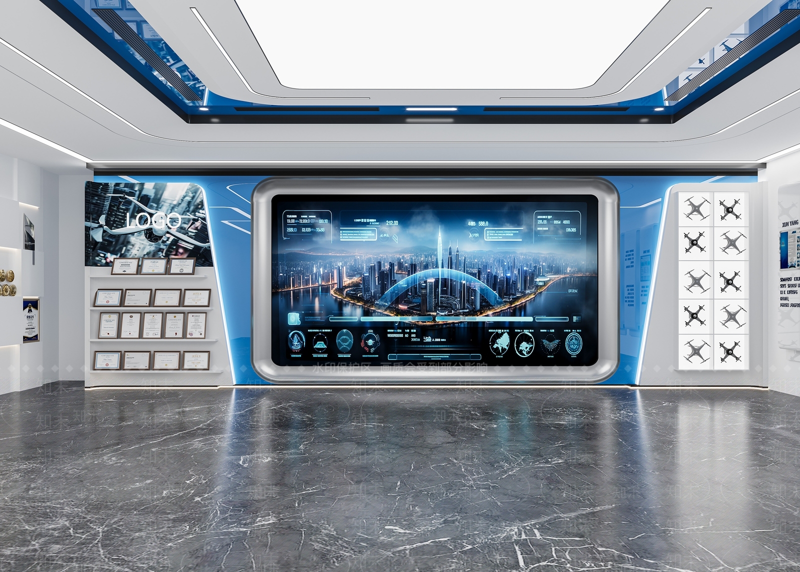 现代科技展厅3D模型下载【ID:1202756832】
