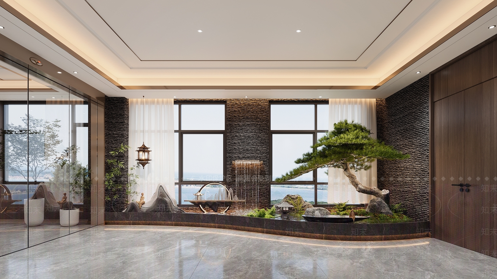 现代室内景观3D模型下载【ID:1202736084】