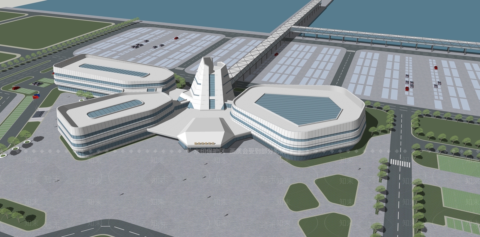 现代机场SU模型下载【ID:1202736540】