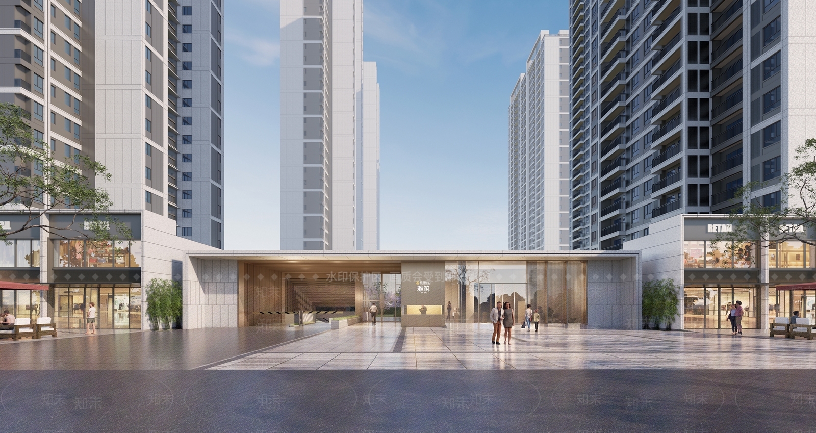 现代高层住宅SU模型下载【ID:1202739506】