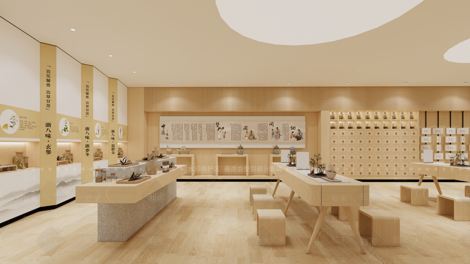 新中式教室SU模型下载【ID:1202786792】