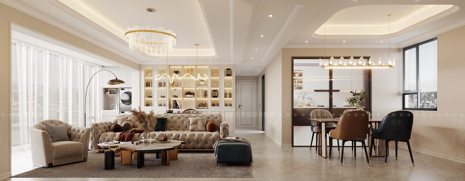 简欧客餐厅3D模型下载【ID:1202741386】