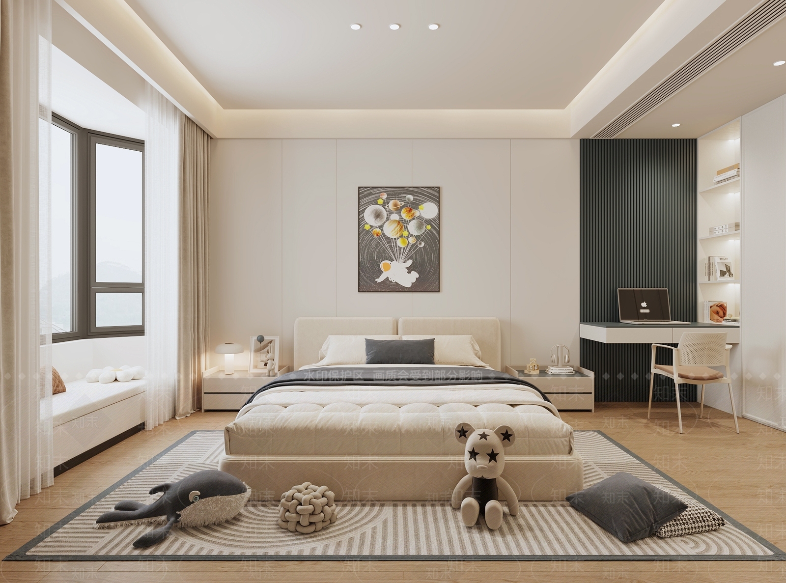 现代家居卧室3D模型下载【ID:1202745007】