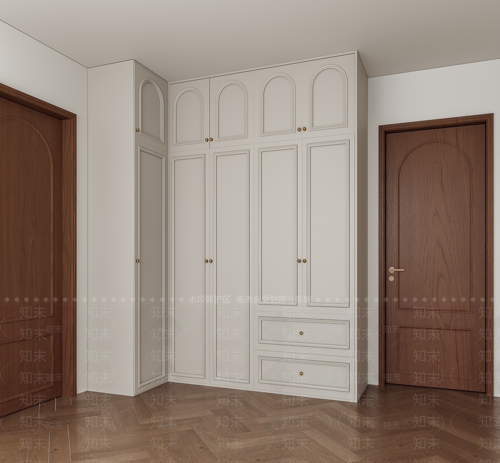 法式欧式衣柜3D模型下载【ID:1202749348】