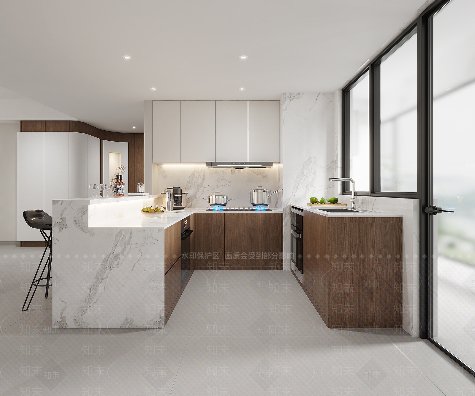 现代简约家居客厅3D模型下载【ID:1202750550】