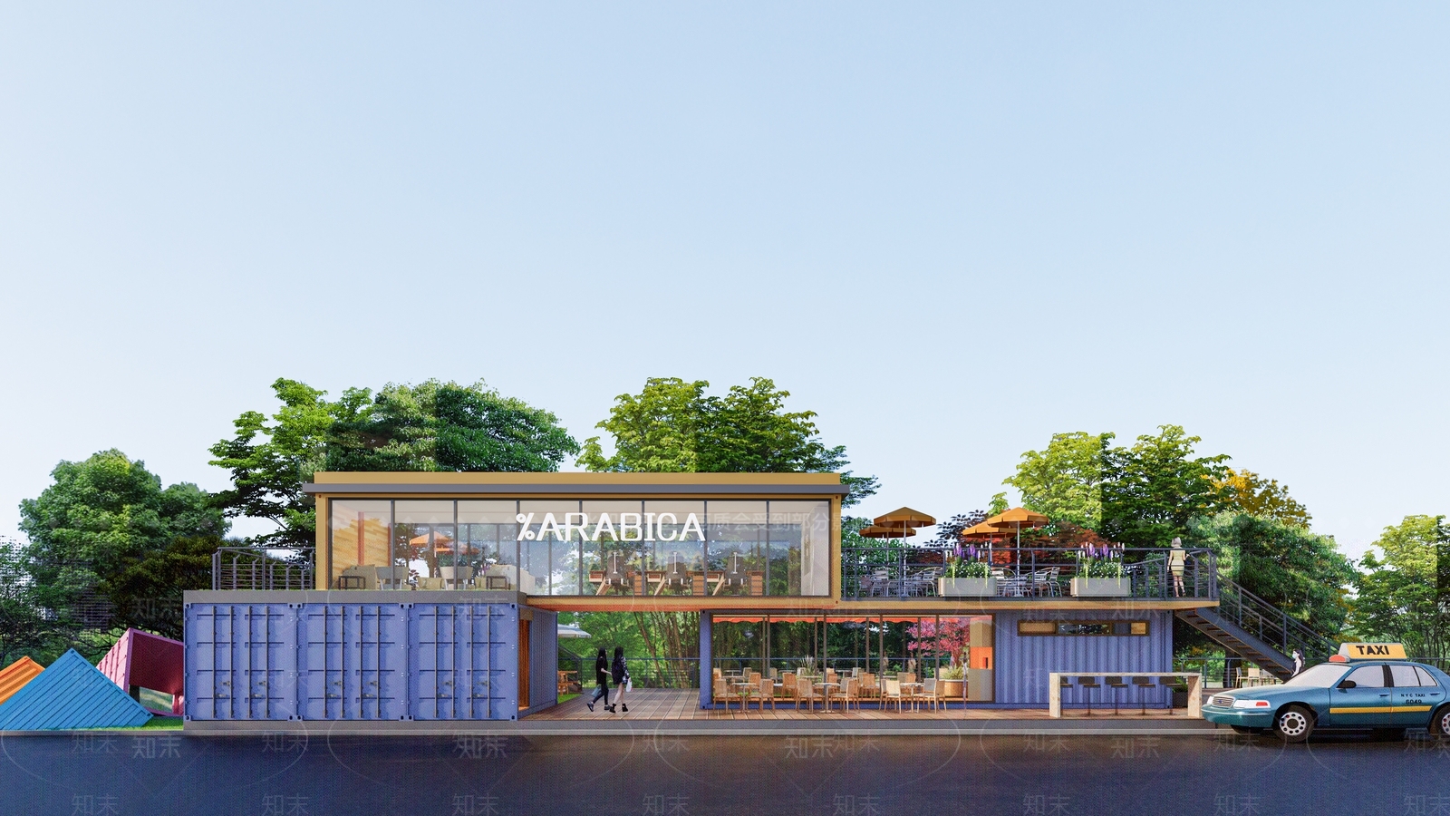 现代新中式商业街SU模型下载【ID:1202750809】