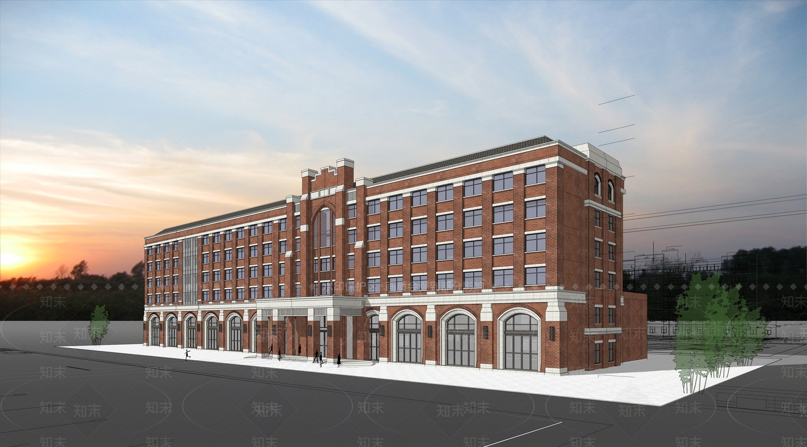 欧式简欧办公楼SU模型下载【ID:1202753526】