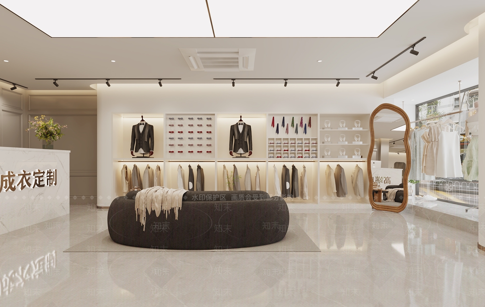 现代轻奢服装店3D模型下载【ID:1202753786】