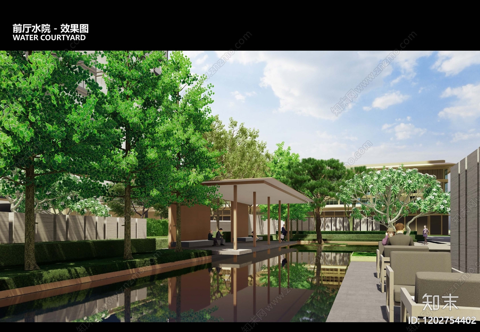 新中式现代商业街景观下载【ID:1202754402】