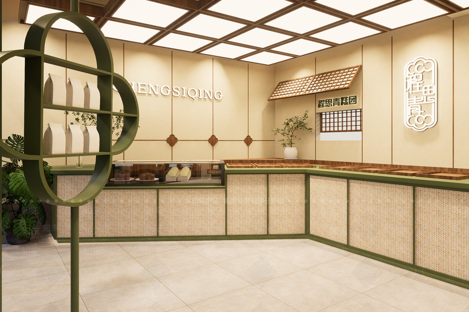 新中式甜品面包店SU模型下载【ID:1202756597】