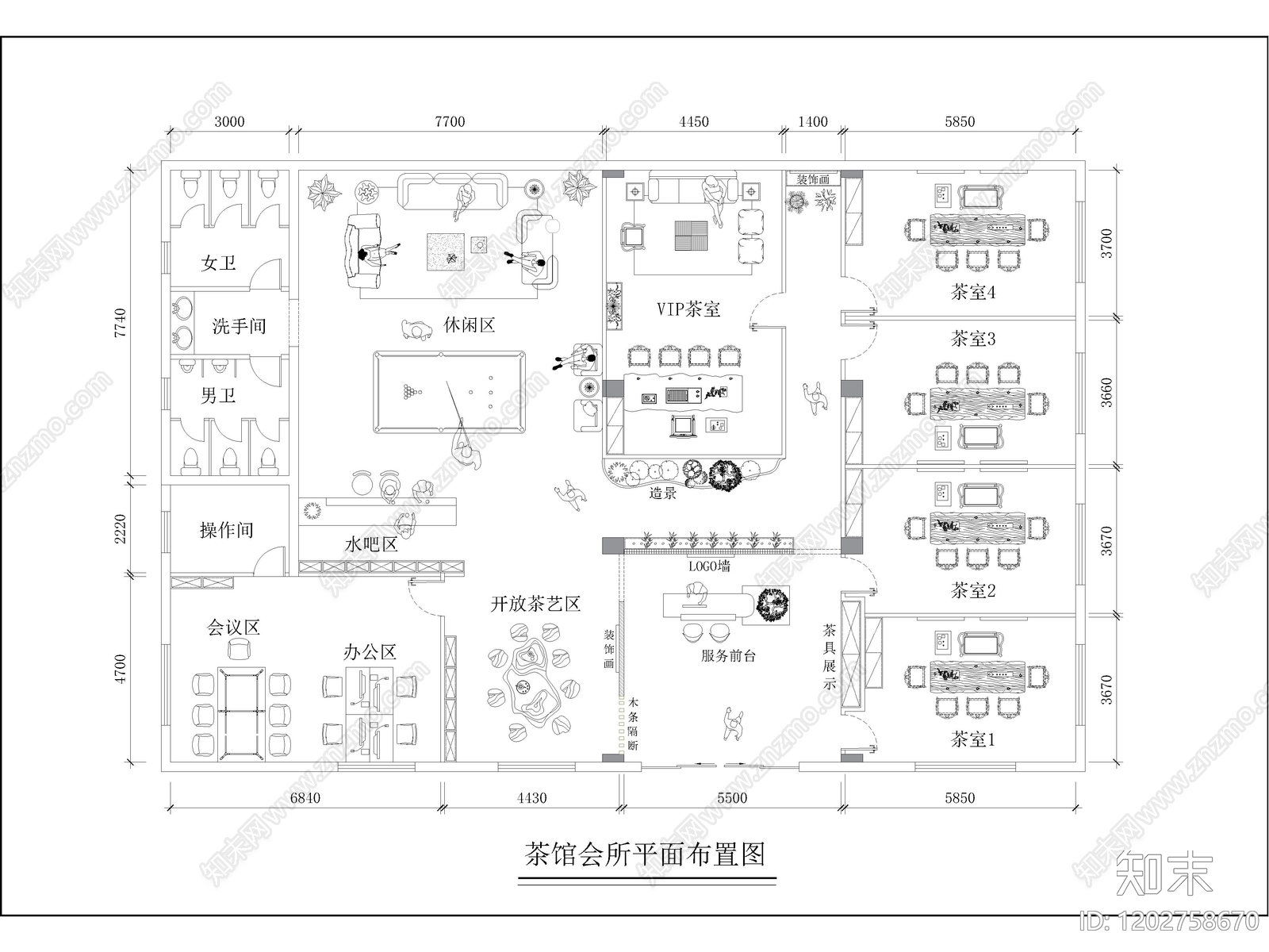 现代会所cad施工图下载【ID:1202758670】
