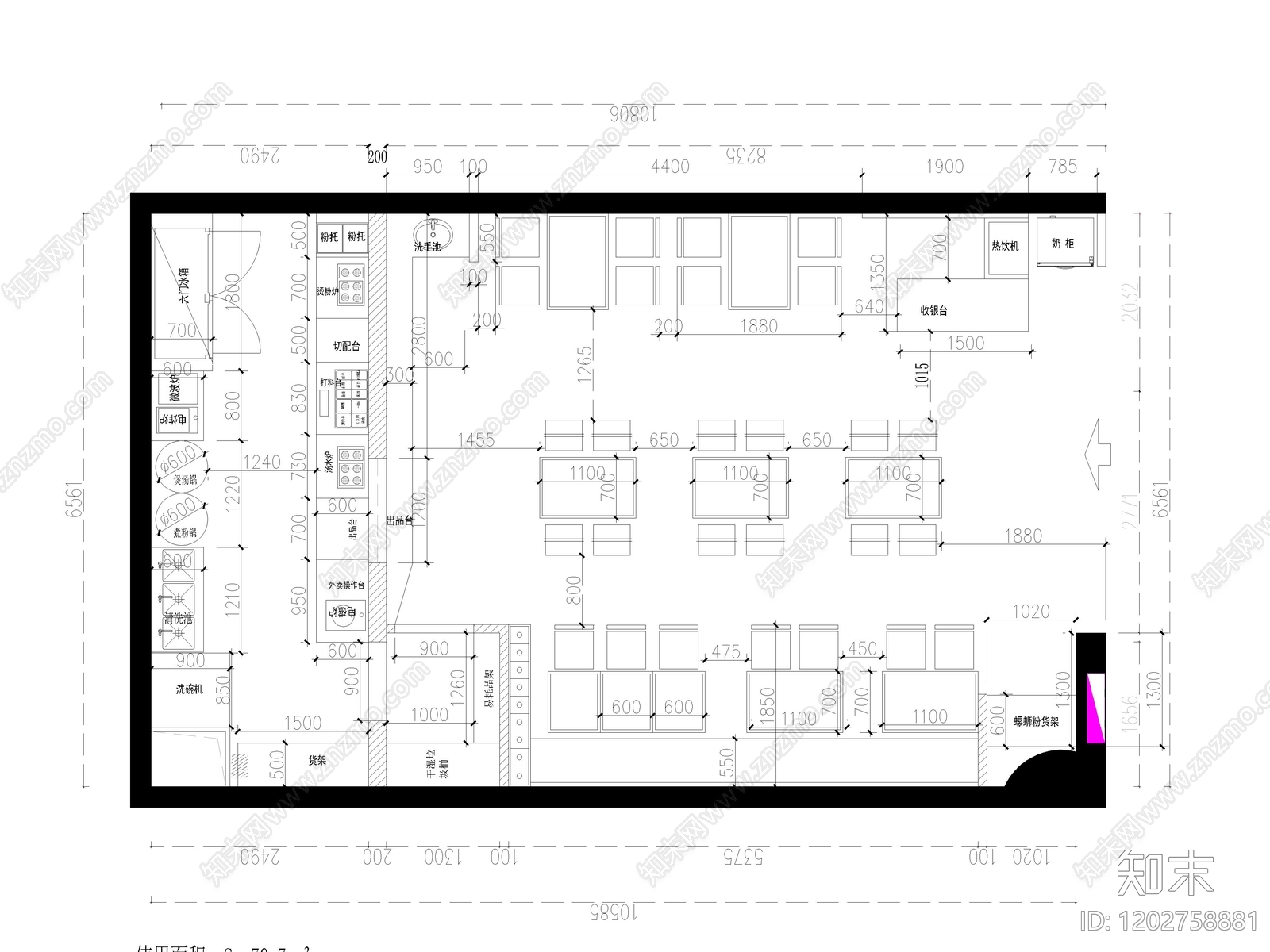 现代其他餐饮空间cad施工图下载【ID:1202758881】