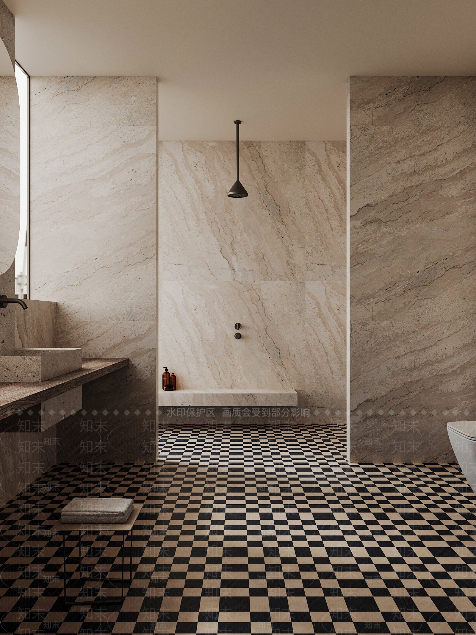 复古卫生间3D模型下载【ID:1202761375】