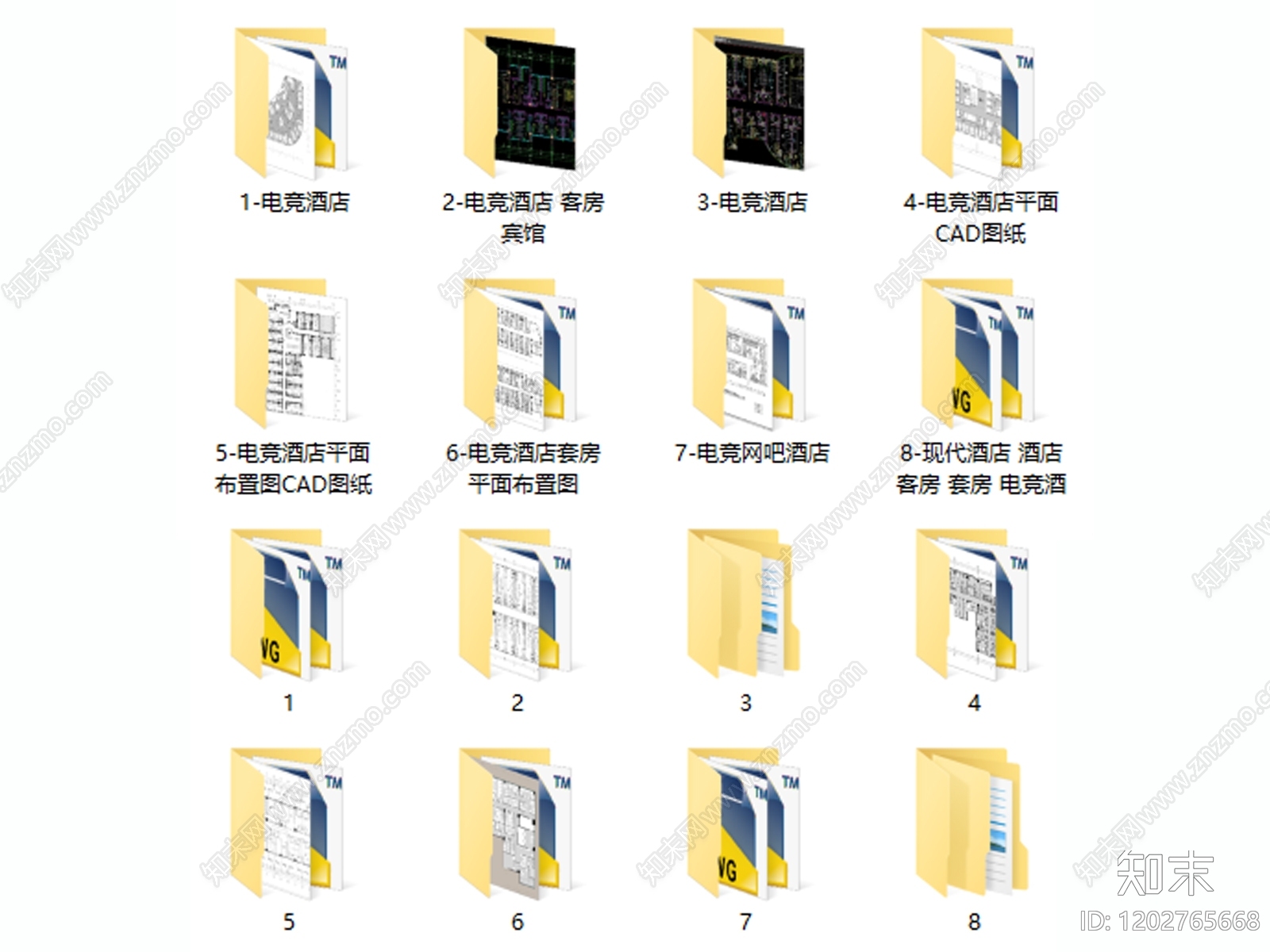 酒店客房cad施工图下载【ID:1202765668】