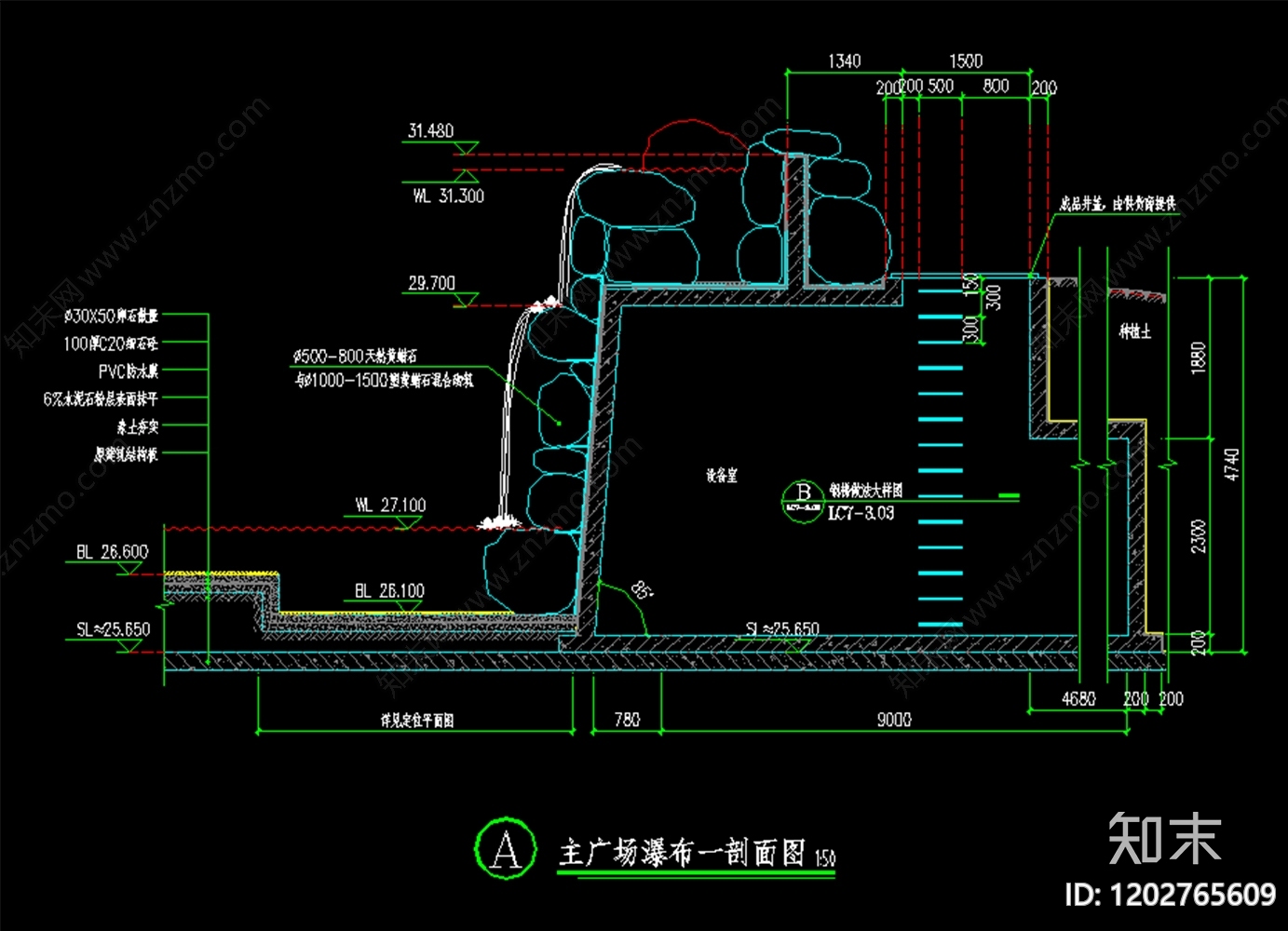 景观节点cad施工图下载【ID:1202765609】